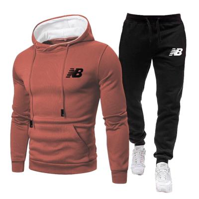 China 2021 Latest Design Solid Color Hoodie Men's 2 Piece Set Hoodie QUICK DRY Oversize Sportswear Jogging Hoodie for sale