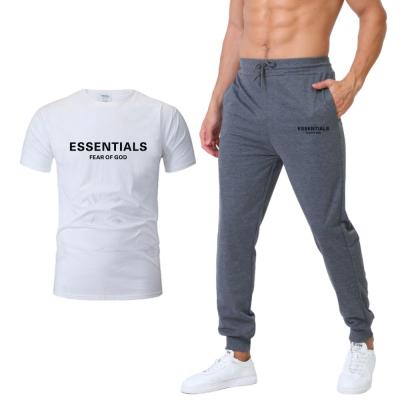 China QUICK DRY Wholesale Custom Logo Men's Jogging Tracksuit T-shirt Hot Products and Pants Two-piece Sets Suits Selling Hot Products for sale