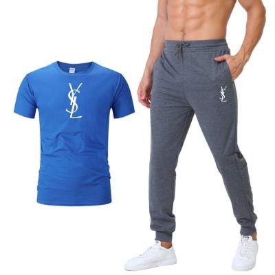 China 2021 summer custom casual sports short-sleeved QUICK DRY 2 two-piece pants men's shirt and pants sets hot sale products for sale