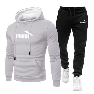 China Newest Thermal Mens Sets Hoodie And Pants Sweatsuit Sportswear Gym Train Set Men Casual Two Piece Set for sale