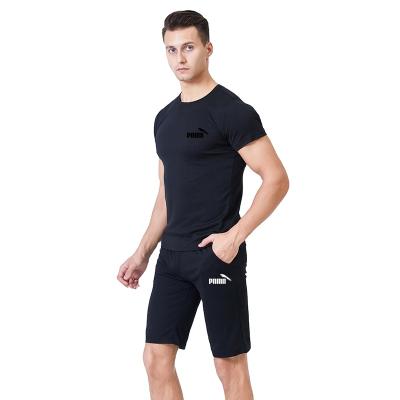 China Hot Selling Unique Design QUICK DRY Sport Printed T Shirts Mens Fashion Shorts Sets for sale