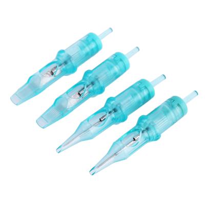 China Blue QUATAT EO Permanent Gas Sterilized PMU Needles Tattoo Cartridge Needle Bugpin Tattoo Needle for sale