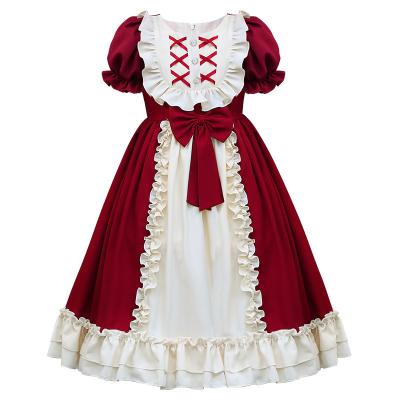 China Beautiful anti-static western style big boy princess skirt with long sleeves 2022 girls dresses dress for girls women girl birthday dress for sale