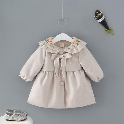 China Lovely Winter Breathable Warm Embroidery Children's Wholesale Coat Baby Clothes for sale