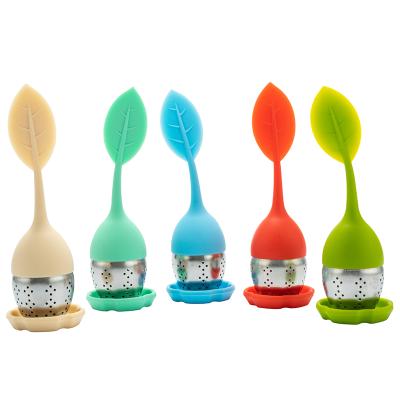 China WITH LID Silicone Tea Infuser Tea Cup with Lid Silicone Tea Strainer Thee Zeef Infuser and Filter for sale