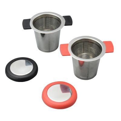 China Viable Extra Fine Tea Infuser Mesh Strainer 18/8 Stainless Steel With Large Capacity To Steep Loose Leaf Tea And Coffee On Mugs Cups for sale