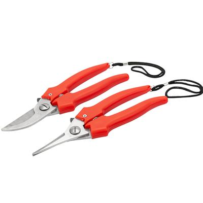 China Professional Ultra Sharp Anti-Slip Handle Carbon Steel Bypass Shears With Safety Secateur Scissors Gardening Tools for sale