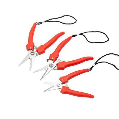 China Non-Slip Handle Blade Flower Tree Leaf Trimmer Garden Scissors Straight Hand Pruner Shears Pruning Cutting Shrub Orchard Tool Plant Horticulture for sale