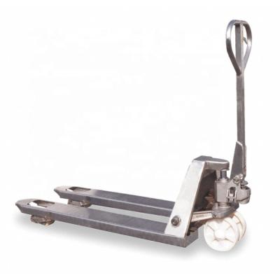 China Hotels Stainless Steel Hand Pallet Truck Jack Cacpacity 2 Ton 2.5 Ton for sale