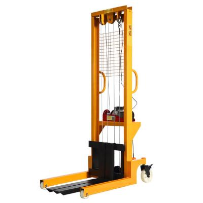 China Hotels 1T 2T 1.6M Hand Forklifts Manual Electric Pallet Stacker For Sale for sale