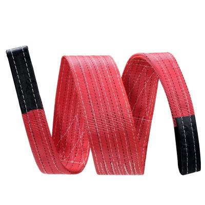 China Industry round 100% polyester spanset sling with lifting slings/double eyes polyester webbing crane belt lifting sling for sale