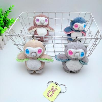 China Colorful Cute Hedgehog Small Key Chain Plush Toy Cotton Pendant Q Series Children's Bag Pendant Doll Machine for sale