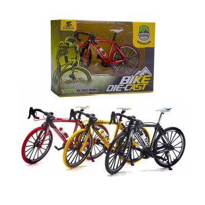 China Wholesale Hot sale 1:10 alloy bicycle mountain boy toy gift foldable model cross-country decoration simulation bike model for sale