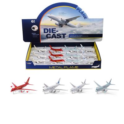 China Light and Sound Effect Diecast Model Toy Simulation Alloy Airplane Toy Transport Aircraft Pull Back Diecast Toy Amazon Hot Car Decoration for sale