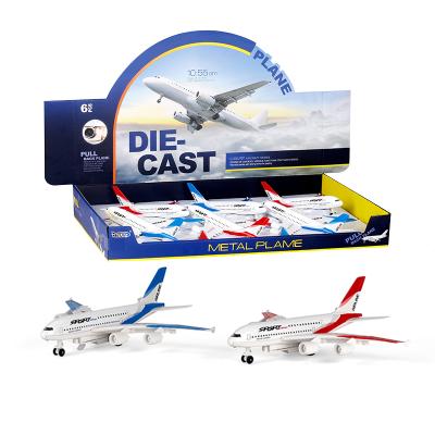 China Light and Sound Effect Diecast Model Toy Simulation Alloy Airplane Toy Transport Aircraft Pull Back Diecast Toy Amazon Hot Car Decoration for sale