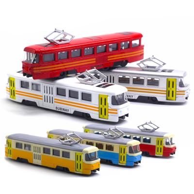 China 1:64 Diecast Toy Die Casting Toy Car Tram Series Model Car Set To Pull Back Old Car for sale