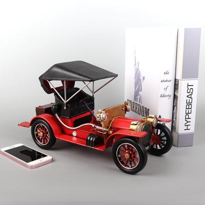 China Iron model China car retro room decoration literary ornament home cabinet creative nostalgic American classic nostalgic TV crafts for sale