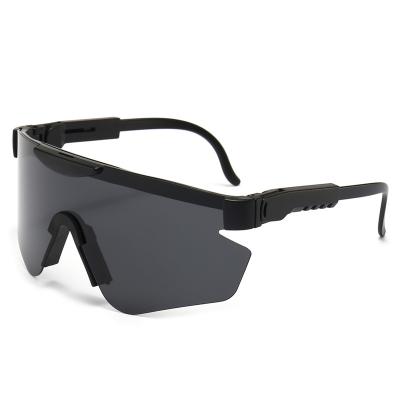 China Oversized Polarized Sports One Piece Outdoor Riding Bicycle UV400 Sunglasses for sale