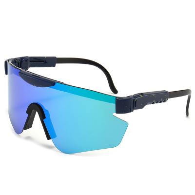 China Outdoor Bike Sports Shield Mirrored Rectangle Windshield Sports Bikes Sunglasses Wholesale for sale