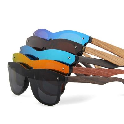 China Wooden sunglasses LEK Fashion European and American women's man polarized to rivet bamboo wooden sunglasses for sale