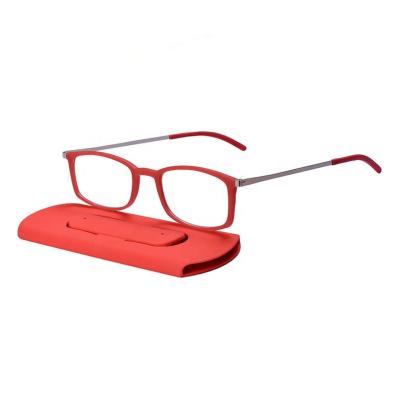 China Optical Reading Glasses Pocket Compact Silm Mini Folding Reading Glasses With Slim Portable Case for sale