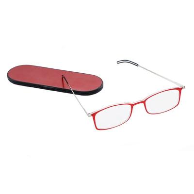 China Hot Selling Anti-blue Lightweight Portable Ultrathin Reading Glasses Reading Glasses With Free Case for sale