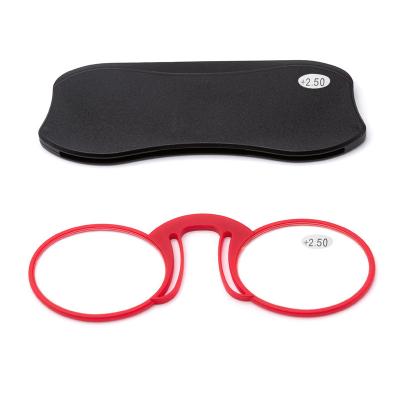 China 2022 New Men's Nose Clip Reading Glasses Portable Super Lightweight Reading Glasses Sniff Clip Optical Reading Glasses for sale