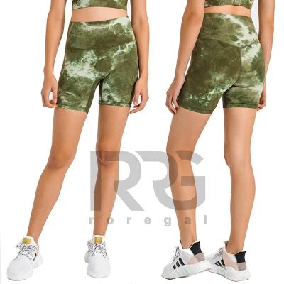 China 2021 new breathable lulu colors line no front line no camel waist inside pocket high shorts for gym sports women shorts for sale