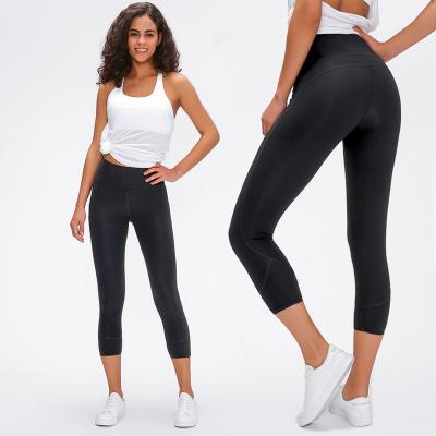 China Lulu 2021 Breathable Align High Waist Lift Hip Slim Gym Sports Fitness Yoga Cropped Leggings for sale