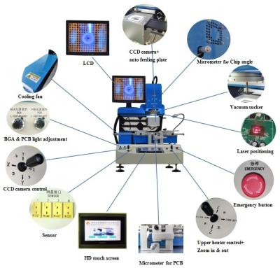 China Alinhamento ótico móvel EMMC Chip Repair Machine 0.5mm-8mm BGA à venda