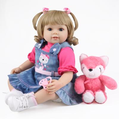 China Baby Toy Soft Full Silicone Reborn Baby Toy Toddler Dolls Pink Princess - doll for sale