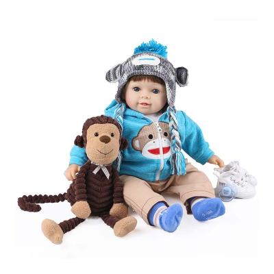 China Soft Toy New 22 Inch Design Cute Lifelike Soft Stuffed Newborn Baby For Kids Reborn Baby To Make for sale