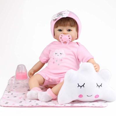 China Toy Wholesale Real Lovely Baby Doll Soft Silicon Pink Stuffed Toys For Reborn Baby Boy Kids Silicone Dolls for sale