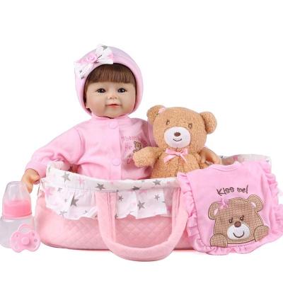 China Toy Overseas Warehouse Soft 18 Inch Full Body Silicone Reborn Baby Dolls Kids Lovely American Realistic Toys Silicone for sale