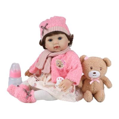 China Toy Realistic Lifelike Soft 18 Inch Real Touch Real Touch Boy Girl Baby Toddler Artificial Doll Toys Soft Full Silicone Reborn Baby Dolls for sale