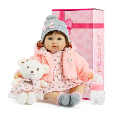 China 18 Inch Quality Soft Touch Quality Soft Touch Reborn Baby Toy Lifelike Solid Height Silicone Newborn Doll Platinum Paint for sale