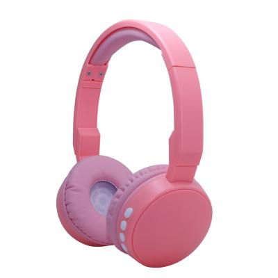 China Factory 10m OEM high quality cheap stereo headset microphone pink bluetooth wireless earphone for kids for sale