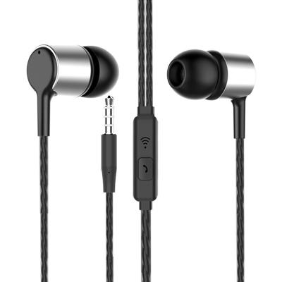 China In-ear factory price cell phone 3.5mm jack cable metal stereo earbuds cheap deep bass wired earphone for sale