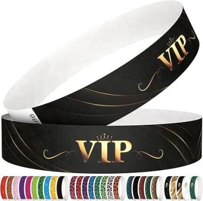 China Customizable Gold Tyvek Arm Wrist Band Thermal Transfer Printing for Events Festivals for sale