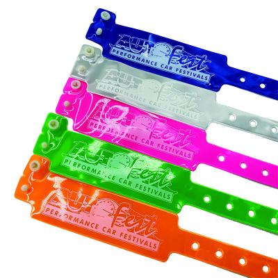 China Festival Yellow Vinyl Wristbands And ID Wristbands One Time Use In 2023 for sale