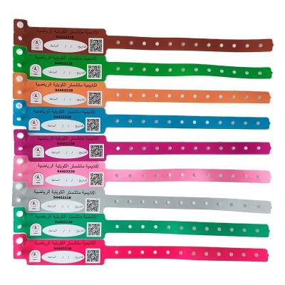 China ISO9001 Certified Custom CMYK Digital Printing Waterproof Plastic Wristband for Hotel for sale