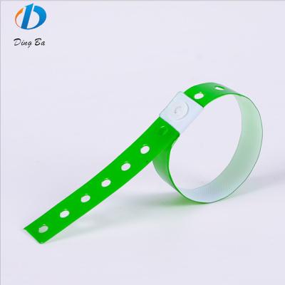 China Other Shape Soft Adjustable PVC/ Vinyl Plastic Entry Wristband for Events and Parties for sale