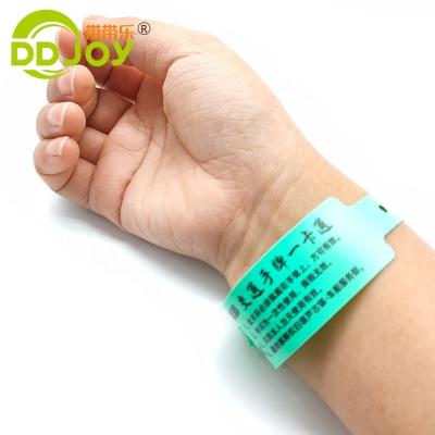 China PVC Customized Identification Armband for Child Park and Charity Events in Red for sale