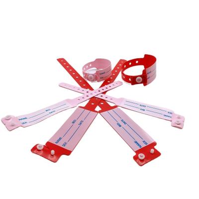 China Waterproof Vinyl Patient ID Wristband 100pcs/Box Custom PVC ID Bracelets for Hospital for sale