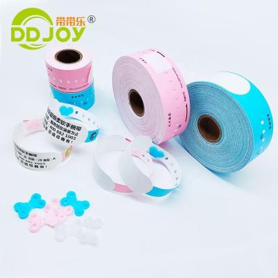 China Customized Logo DDJOY Waterproof Disposable Thermal Identifiation Bracelet for Events Party Club for sale