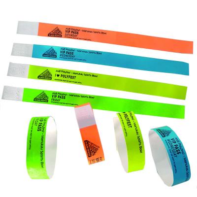 China Huwelijk ID Armband Custom Waterdicht Tyvek Armbanden voor evenementen en festivals 250*19mm Te koop