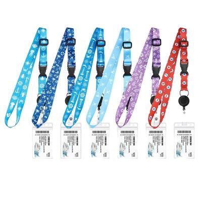 China Polyester Lanyard Keychain 6 Color Silk Screen Printing Round Nylon Lanyard With Logo for sale