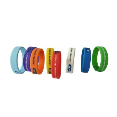 China Silicon Material Customized Logo Plastic Wristband for Non-Profit Organizations for sale