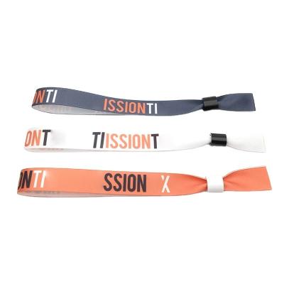 China Custom Logo Fabric Festival Wristband for Events Waterproof and Secure Lock for sale