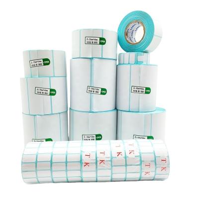 China Custom Color Shipping Label Box Perforated Sticker Face PP Direct Printing Paper Rolls for sale